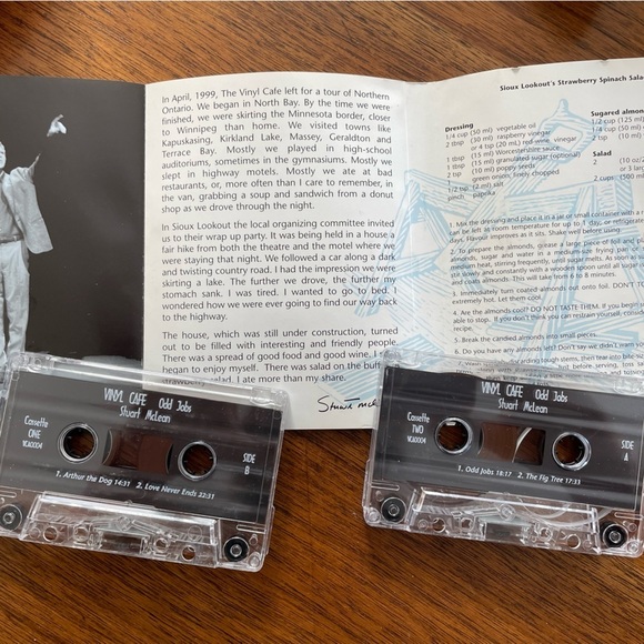Vintage Stuart McLean Vinyl Café Double Cassette with Case and Liner Notes - Picture 2 of 3